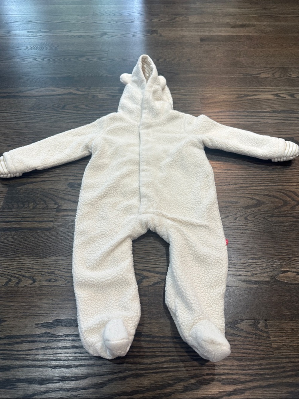 Magnetic Me Fleece Teddy Super Soft One Piece With Hand Cover 6-9 months